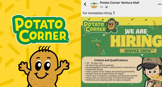 Potato Corner Issues Official Statement After Earning Backlash Due To