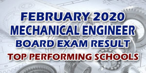 Mechanical Engineer Board Exam Result February 2020