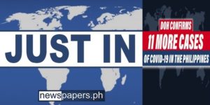 There are 11 new cases of the novel coronavirus (COVID-19) confirmed in the Philippines