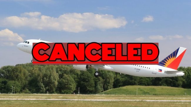 Canceled Philippine Airlines Flights from Manila to US and Canada