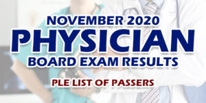 PLE Results November 2020 List Of Passers
