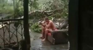 Man Drinking Coffee During Typhoon Rolly Goes Viral