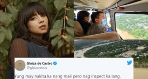 Netizens React to Glaiza de Castro's Comment on Aerial Inspection of Duterte