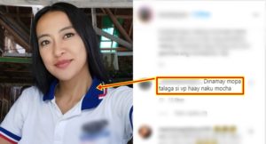 Mocha Uson mentions Robredo