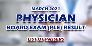 PLE Result March 2021 LIST OF PASSERS