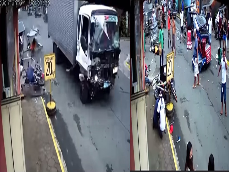 Truck Hits Tricycles & Passengers After Losing Brake Along Quezon Avenue