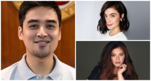 Vico Sotto, Anne Curtis and Angel Locsin