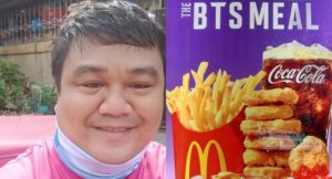 Foodpanda rider on BTS Meal