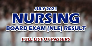 Nursing Board Exam Result July 2021 FULL LIST