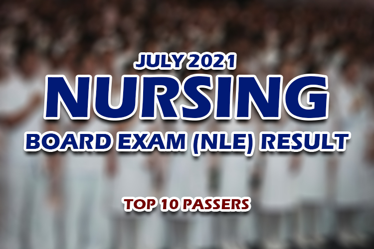 Nursing Board Exam Result July 2021 TOP 10 PASSERS