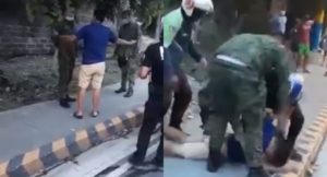 confronted by police