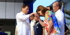 President Rodrigo Duterte and Davao City Mayor Sara Duterte