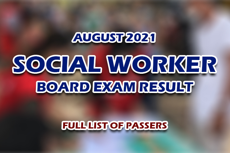 Social Worker Board Exam Result August 2021 FULL LIST 1 