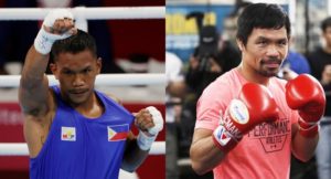 Eumir Marcial and Manny Pacquiao