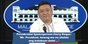Presidential Spokesperson Harry Roque