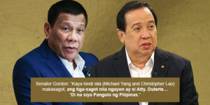 Senator Gordon and President Duterte