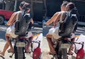 Nadine Lustre riding motorcycle