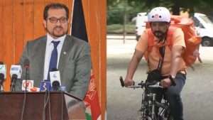 Afghanistan minister turned delivery rider