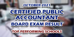 CPA Board Exam Result October 2021 TOP PERFORMING SCHOOLS