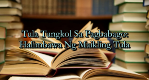 Tula Tungkol Sa Pagbabago Halimbawa Ng Maikling Tula