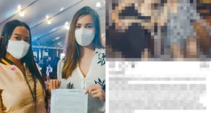 Michele Gumabao and Mocha Uson