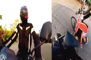 Counterflowing Cyclist
