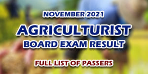 Agriculturist Board Exam Result November 2021 FULL LIST