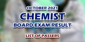 Chemist Board Exam Result October 2021 LIST OF PASSERS