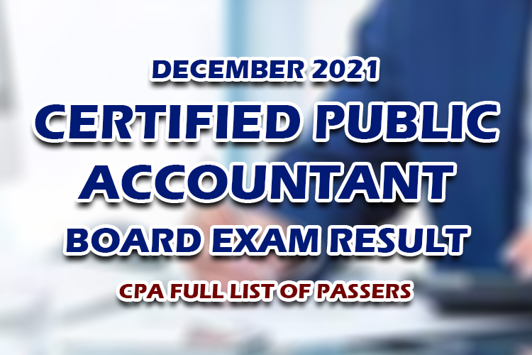 CPA Results 2021 — Certified Public Accountant Board Exam Result ...