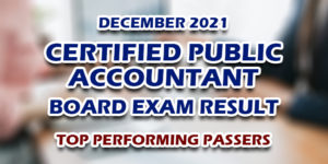 Certified Public Accountant CPA Board Exam Result December 2021 TOP PERFORMING SCHOOLS
