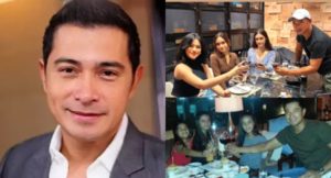 Cesar Montano and his daughters