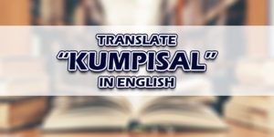Kumpisal In English