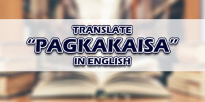 Pagkakaisa In English