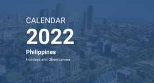 Philippine Holidays 2022