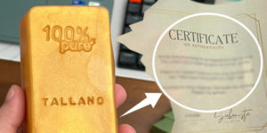 Tallano Gold Bar in soap form