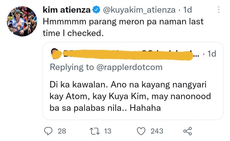 kim atienza post