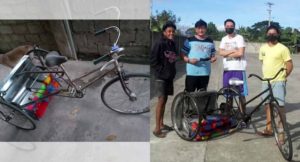 pedal operated road sweeper