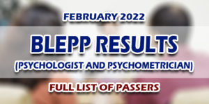BLEPP Results 2022 FULL LIST