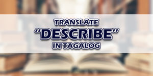 Describe In Tagalog