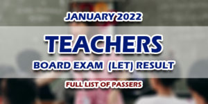 LET Results January 2022 FULL LIST