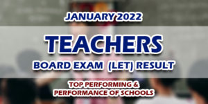LET Results January 2022 TOP PERFORMING & PERFORMANCE OF SCHOOLS