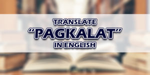 Pagkalat In English