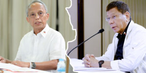 President Duterte and Energy Secretary Alfonso Cusi