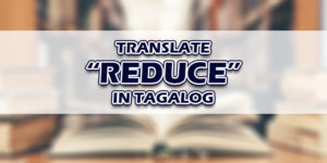 Reduce in Tagalog
