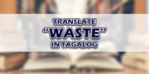 Waste In Tagalog