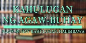 AGAW-BUHAY KAHULUGAN 1