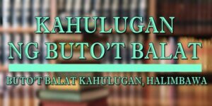 BUTO'T BALAT KAHULUGAN 1