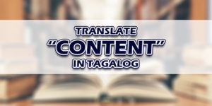 Content In Tagalog