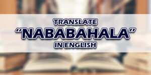 Nababahala In English