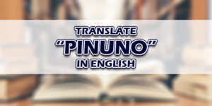 Pinuno In English